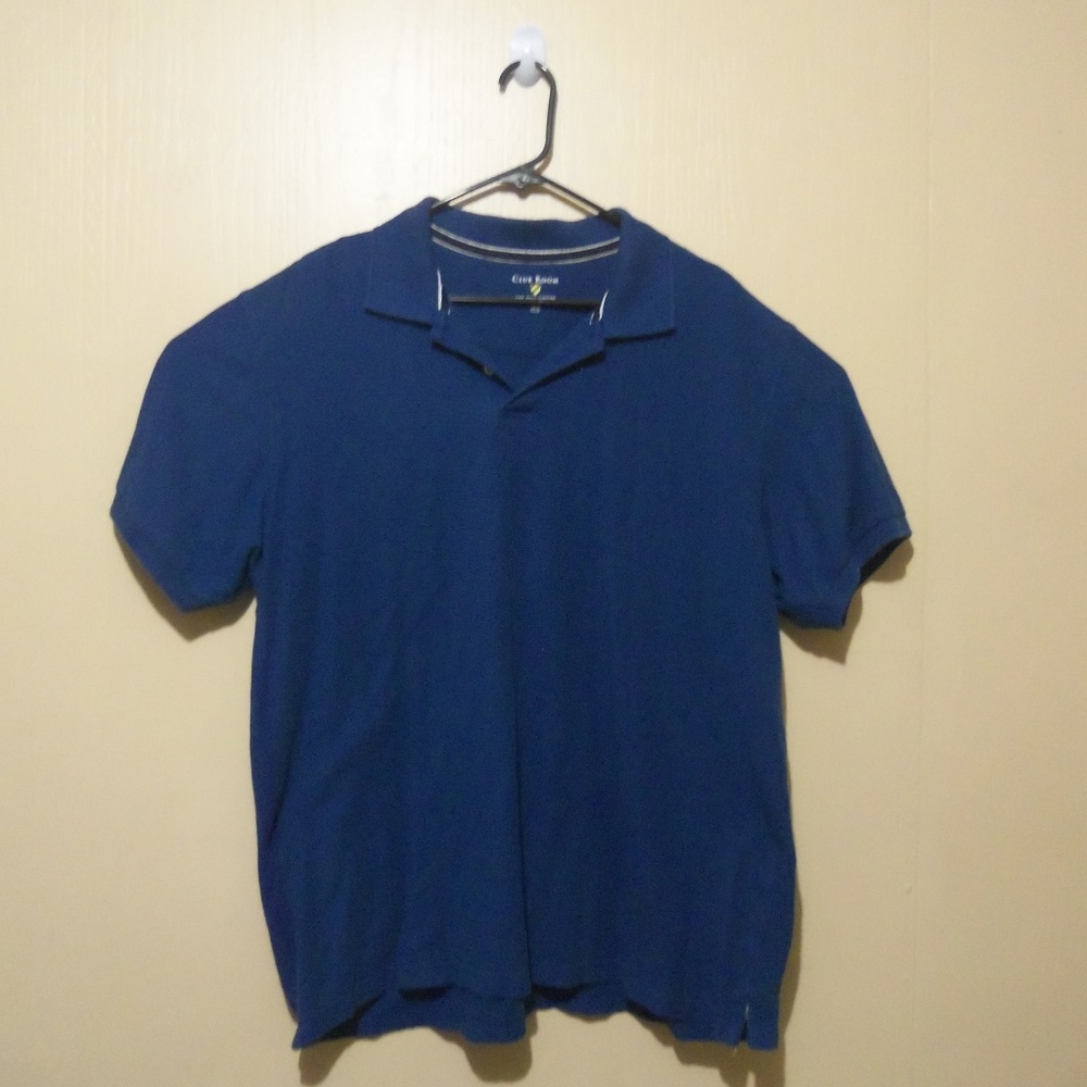 Club Room Short Sleeve BluePolo Shirt Size XL